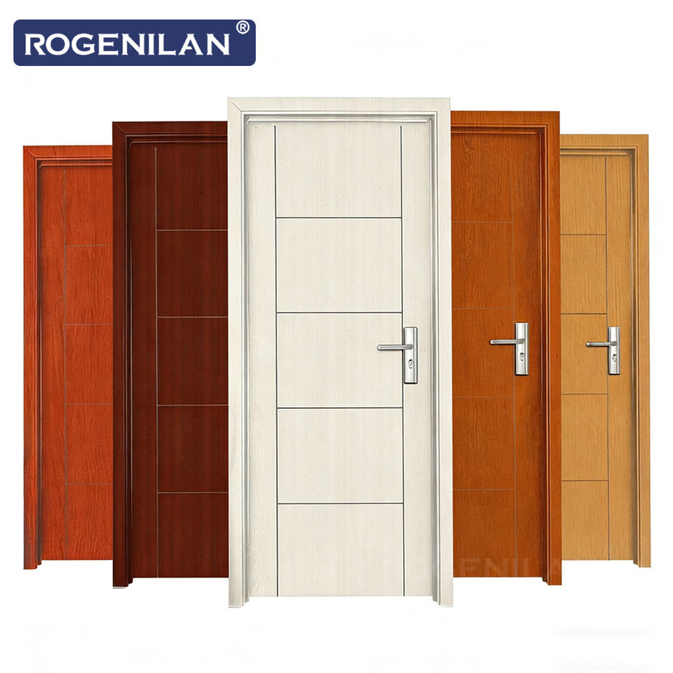ROGENILAN Modern Interior Wooden Door Solid Wood Bedroom Door Luxury Custom House Room Door - Image 4