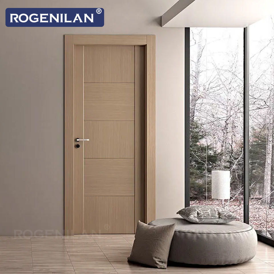 ROGENILAN Modern Interior Wooden Door Solid Wood Bedroom Door Luxury Custom House Room Door - Image 2