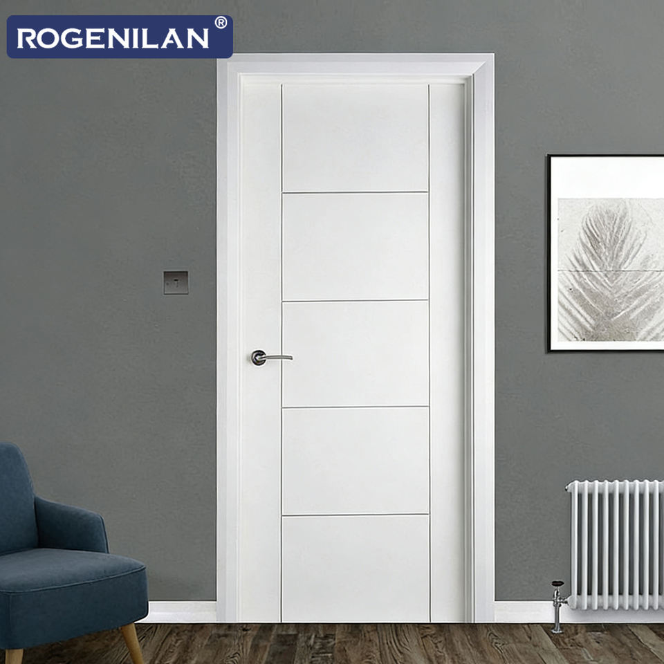 ROGENILAN Modern Interior Wooden Door Solid Wood Bedroom Door Luxury Custom House Room Door - Image 3