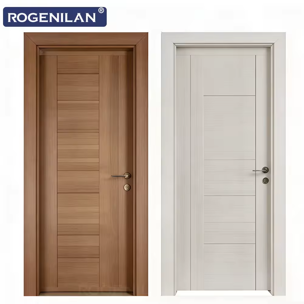ROGENILAN Modern Interior Wooden Door Solid Wood Bedroom Door Luxury Custom House Room Door - Image 5