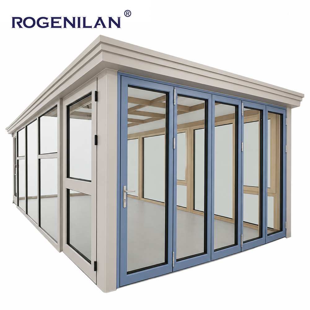 ROGENILAN Latest Design Garden Exterior Waterproof Aluminium Double tempered glass Sunroom - Image 2