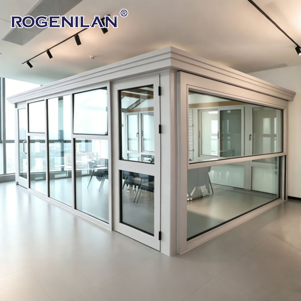 ROGENILAN Latest Design Garden Exterior Waterproof Aluminium Double tempered glass Sunroom - Image 3